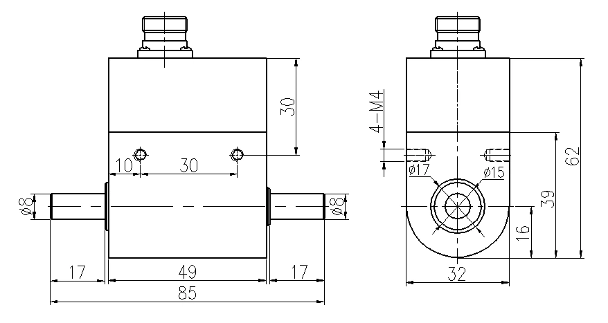 ZNJ-204 Dynamic Torque Transducer drawing